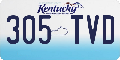 KY license plate 305TVD