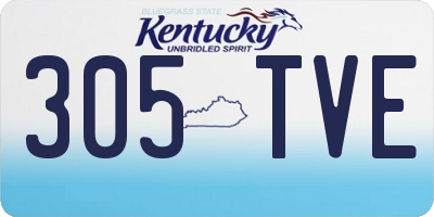 KY license plate 305TVE