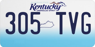 KY license plate 305TVG