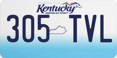KY license plate 305TVL