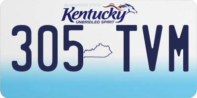 KY license plate 305TVM