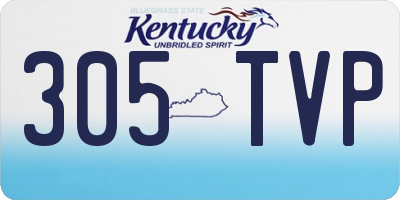 KY license plate 305TVP