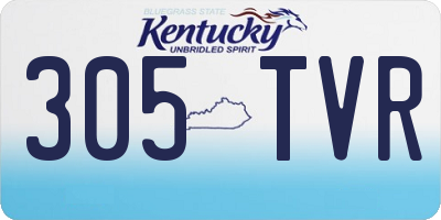 KY license plate 305TVR