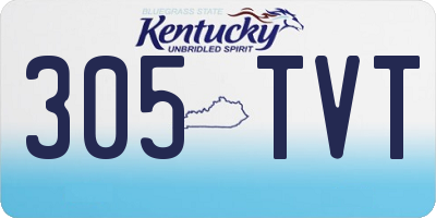 KY license plate 305TVT