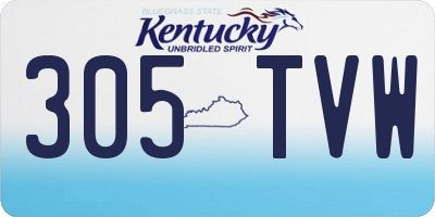 KY license plate 305TVW