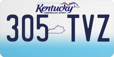 KY license plate 305TVZ