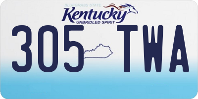 KY license plate 305TWA