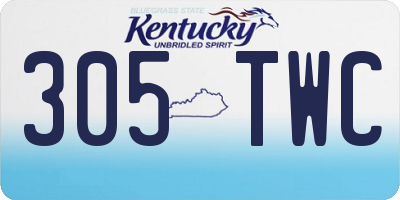 KY license plate 305TWC