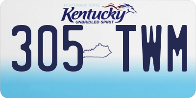 KY license plate 305TWM