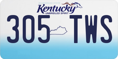 KY license plate 305TWS