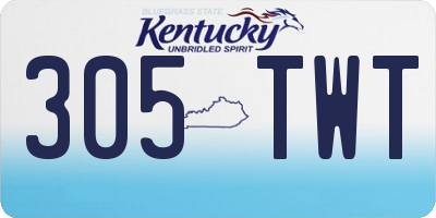 KY license plate 305TWT
