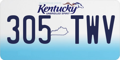 KY license plate 305TWV