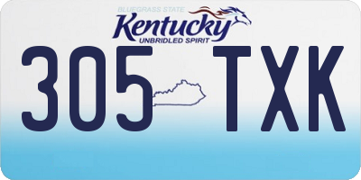KY license plate 305TXK