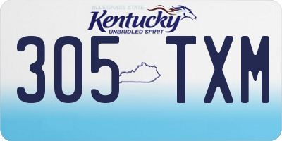KY license plate 305TXM