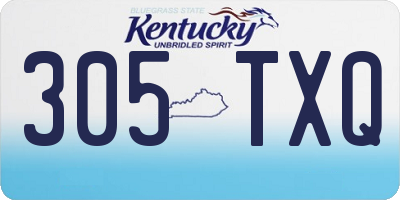 KY license plate 305TXQ