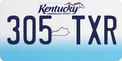 KY license plate 305TXR