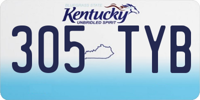 KY license plate 305TYB