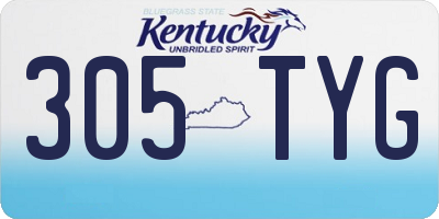 KY license plate 305TYG