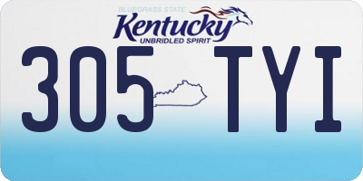 KY license plate 305TYI