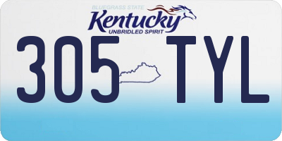 KY license plate 305TYL