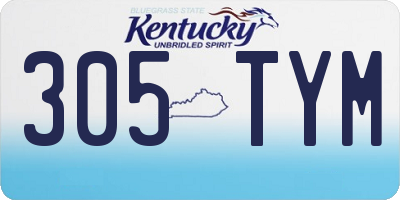 KY license plate 305TYM