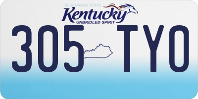 KY license plate 305TYO