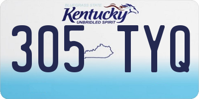 KY license plate 305TYQ