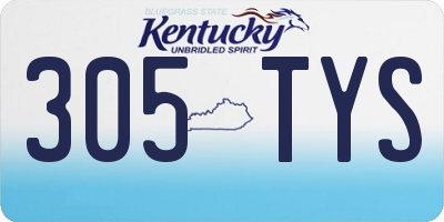 KY license plate 305TYS