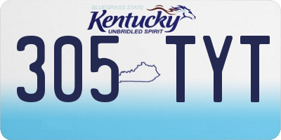KY license plate 305TYT