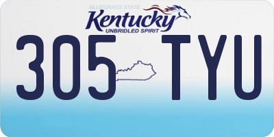 KY license plate 305TYU