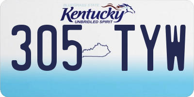 KY license plate 305TYW