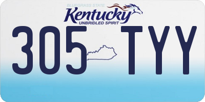 KY license plate 305TYY