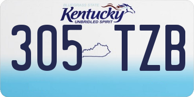 KY license plate 305TZB