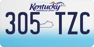 KY license plate 305TZC