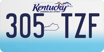 KY license plate 305TZF