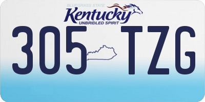 KY license plate 305TZG