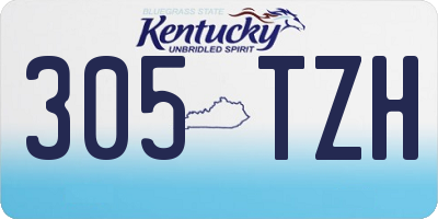 KY license plate 305TZH