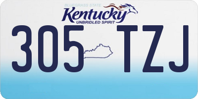 KY license plate 305TZJ
