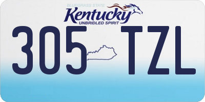 KY license plate 305TZL