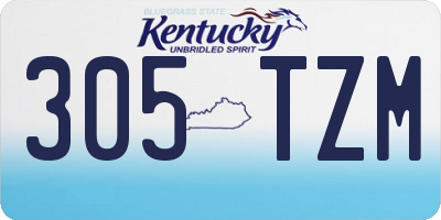 KY license plate 305TZM