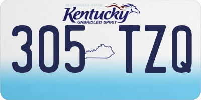 KY license plate 305TZQ