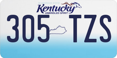 KY license plate 305TZS