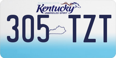 KY license plate 305TZT