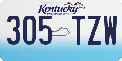 KY license plate 305TZW