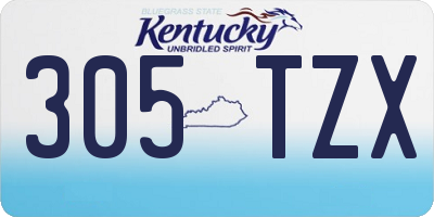 KY license plate 305TZX