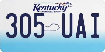 KY license plate 305UAI