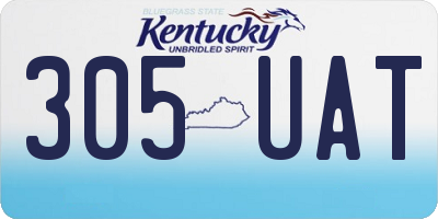 KY license plate 305UAT