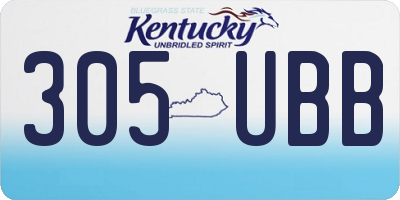 KY license plate 305UBB
