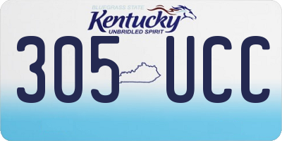 KY license plate 305UCC