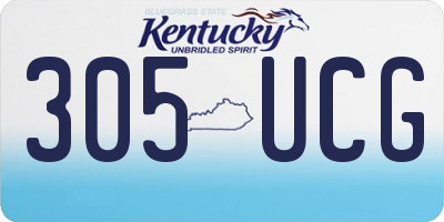 KY license plate 305UCG